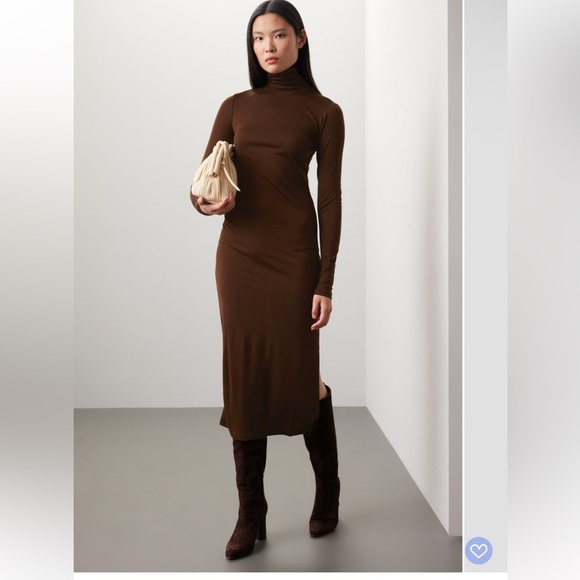 Polo Ralph Lauren Dresses & Skirts - Polo by RALPH LAUREN Brown Turtleneck Wool Blend Knit Dress Size XL